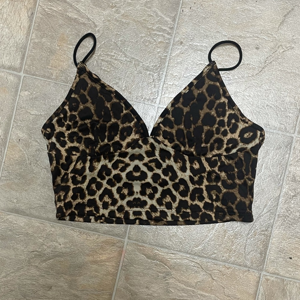 Leopard print tank top